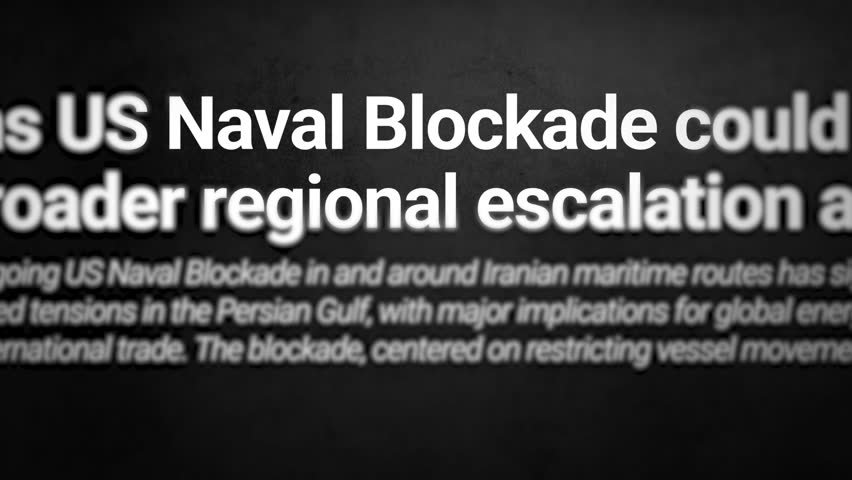 US Naval Blockade Concept Highlighting Chokepoints for Geopolitical Analysis 4K Animation Frame