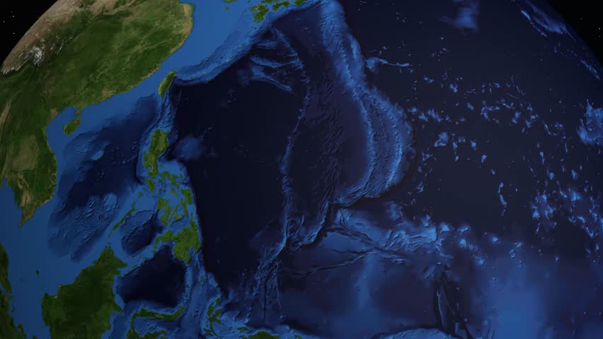 Satellite view animation follows a commercial airplane flying from Bangkok to Barcelona across continents