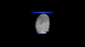 Biometric Fingerprint Scan Light glowing background. cybersecurity promos, authentication visuals, identity technology themes illuminated fingerprint symbol privacy protection digital. 3D Illustration - Powered by Shutterstock - Get 15% off with code: PIKWIZARD15