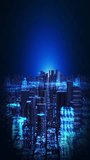 Futuristic Digital Metropolis Data Driven Infrastructure Digital City, Digital cyberspace particles Digital data network connections, 5g high-speed connection data analysis process. 3D Illustration - Powered by Shutterstock - Get 15% off with code: PIKWIZARD15