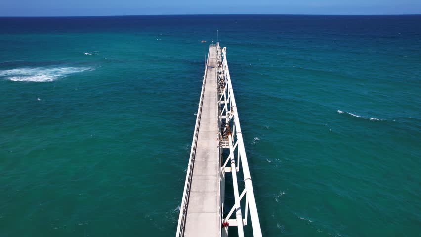 Tweed Sand Bypass And Seascape In Fingal Head, New South Wales, Australia - Drone Shot