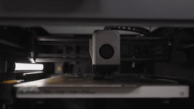 3d printer nozzle extruding material onto the print bed, fabricating custom object through an additive manufacturing process, showcasing modern automation and technological innovation - Powered by Shutterstock - Get 15% off with code: PIKWIZARD15