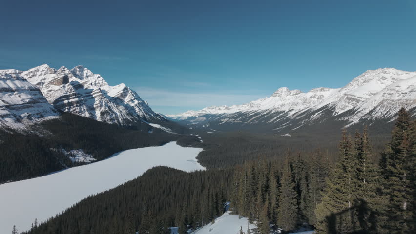 Peyto Lake in Winter, Banff National Park, Alberta, Canada