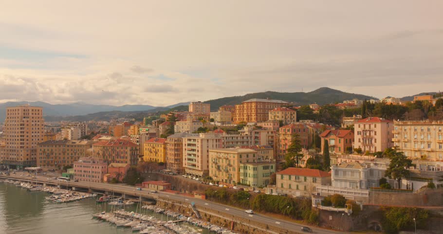Aerial view of Savona, Italy