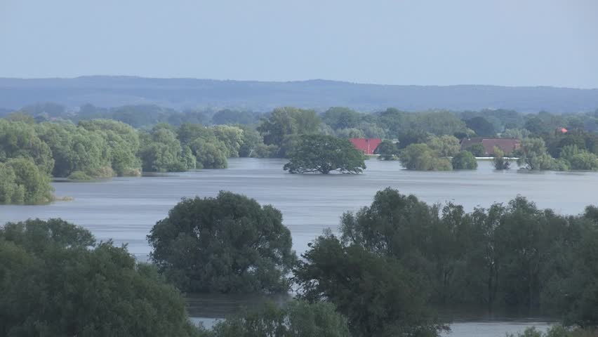 Flooded river Elbe