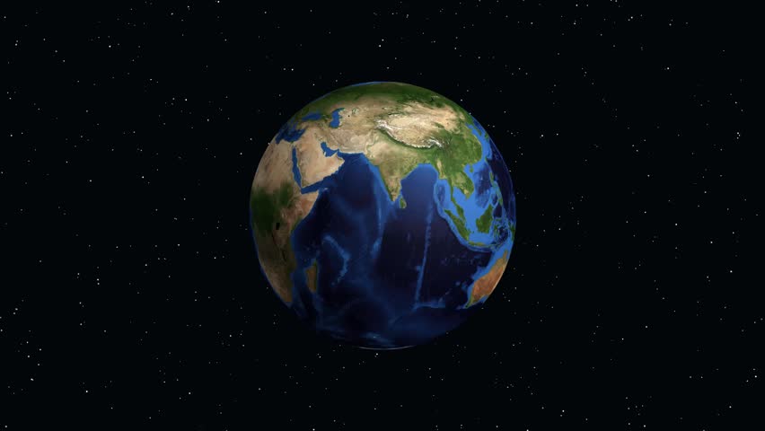 A digital animation zooms from deep space into Earth, pinpointing Monterrey, Mexico with text