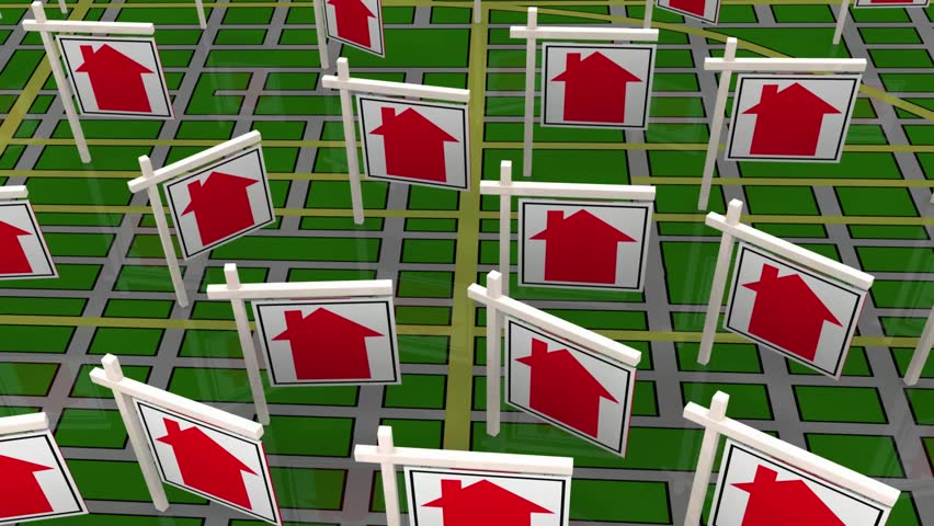 Oregon OR State Real Estate Market Homes Houses For Sale Signs Map Move Relocate 3d Animation