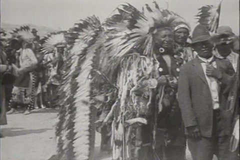 1920s - Massive American Indian pow wow in the 1920s.
