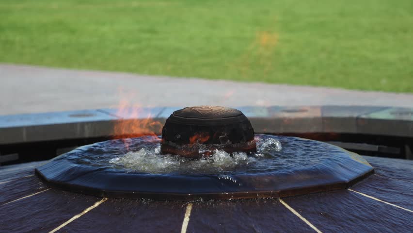 Centennial Flame monument on Parliament Hill in downtown Ottawa, Canada
