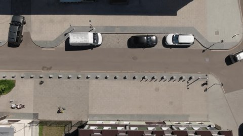 Aerial View of Urban Street in Zaraysk