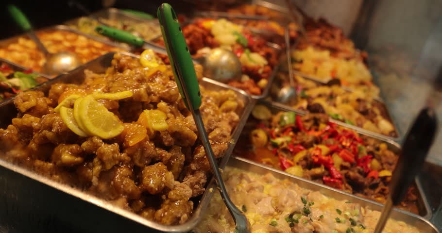 Chinese fast food selling at the restaurant