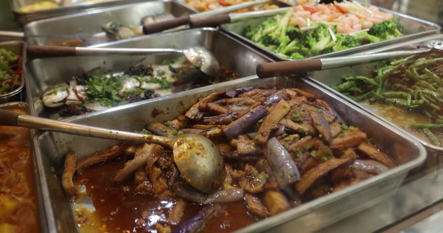 Chinese fast food selling at the restaurant