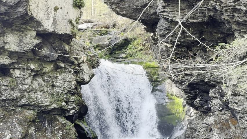 Beautiful waterfall in the Poconos in northeastern Pennsylvania
