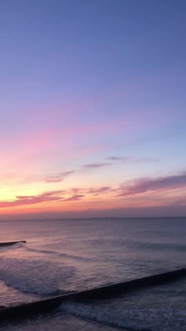 sunset at  the sea Baltic beach