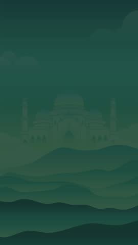 A stunning Eid al-Adha Mubarak greeting card featuring traditional Islamic lanterns, intricate patterns, and a silhouette of a mosque and camel.