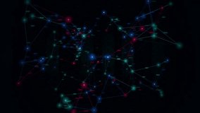 Abstract digital network connection with glowing nodes and binary data, futuristic technology background. - Powered by Shutterstock - Get 15% off with code: PIKWIZARD15