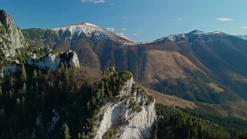 Spectacular Aerial Perspective Highlights Snowtopped Peaks And Vibrant Wilderness In Slovakia