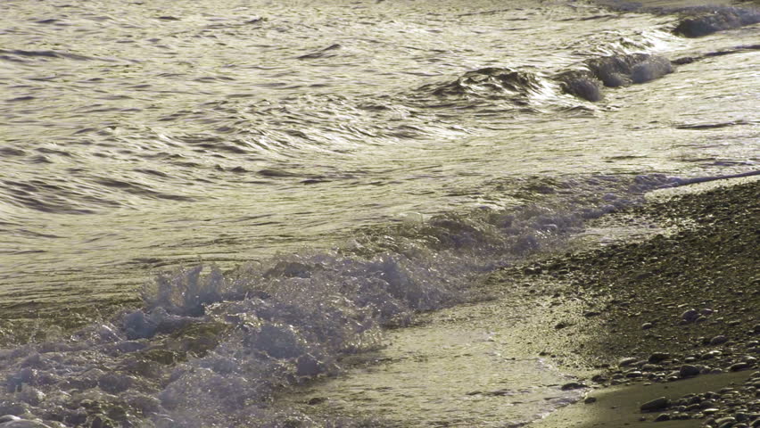 Slow motion. waves from the sea.