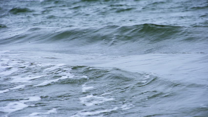 Slow motion. waves from the sea.