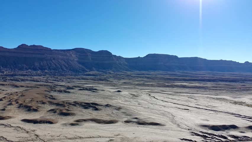Book Cliffs in Utah as the sun rises in the desert