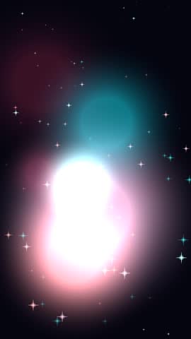 A vibrant cosmic nebula with a bright glowing light and countless twinkling stars in the vast expanse of space.