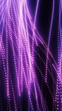 Vertical purple particle streams with glowing dotted light trails, forming a futuristic digital tunnel or luminous data curtain. - Powered by Shutterstock - Get 15% off with code: PIKWIZARD15