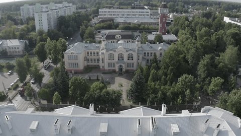 Aerial Approach Historic School Noginsk