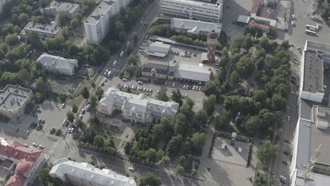 Aerial Orbit over School City Center