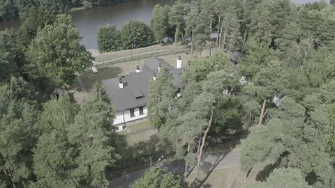 High Altitude Drone Orbit above Park River
