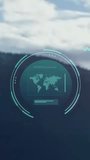 Vertical video: HUD activating on ping, rings rotating, chart growing, dimming to show cloud trends. Holographic, display, circular, interface, data, landscape, vertical video - Powered by Shutterstock - Get 15% off with code: PIKWIZARD15