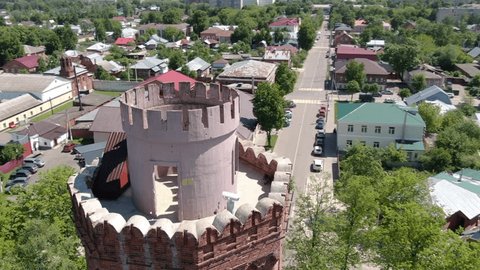 Drone Orbiting Top Historic Fire Tower