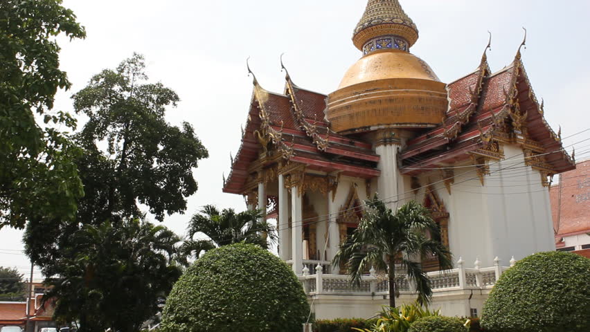 PATTAYA CITY, THAILAND : Wat Chaimongkol Buddhist temple in October 2012. Pattaya is a city in Thailand, a beach resort popular with tourists and expatriates. 