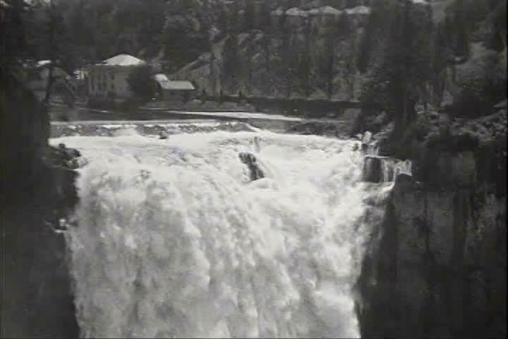 1910s, 1920s - A waterfall in Washington state.