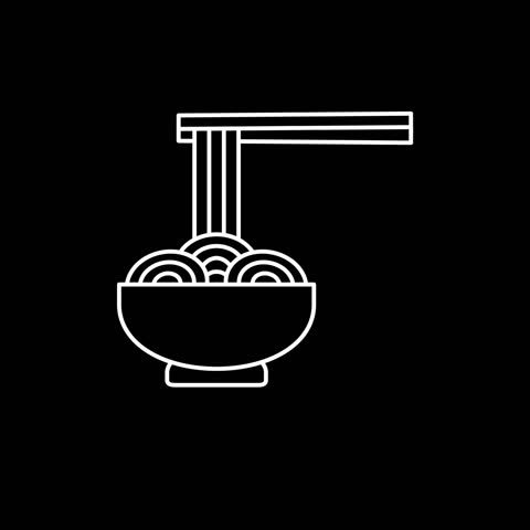 ramen noodle icon animation video