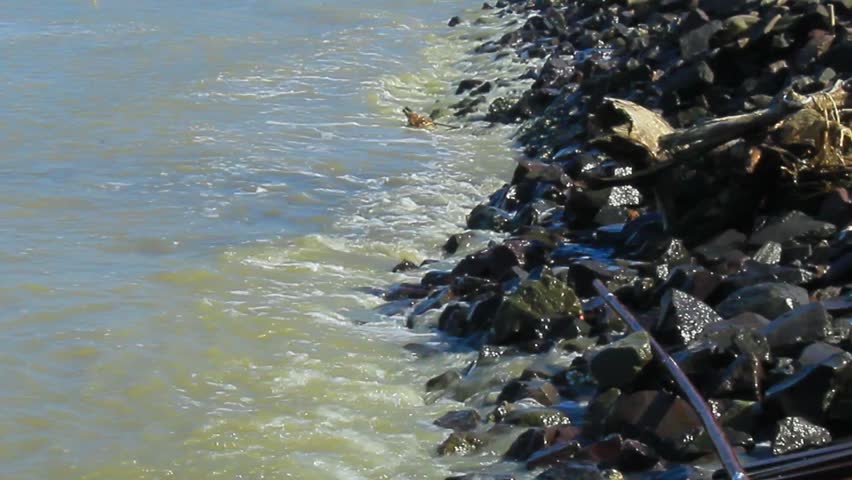 Sea Waves Crashing on Rocks Coastal Nature Close Up