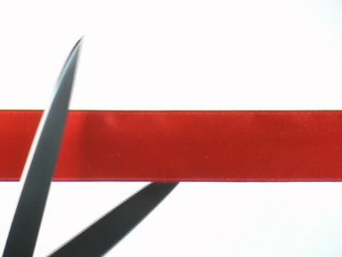 red ribbon cutting (NTSC)