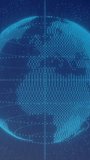 Vertical video: Holo globe responding to live code, rotating, revealing pylons, mapping grid. Holographic, orb, neon, digital, twilight, horizon, vertical video - Powered by Shutterstock - Get 15% off with code: PIKWIZARD15