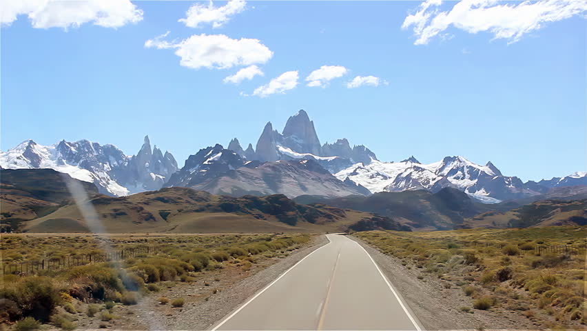 Mount Fitz Roy And Cerro Torre Seen Through A Bus Window On The Road To El Chalten - 4K