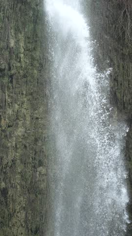 Waterfall, Close Shot of Freshwater Stream with Splashing and Movement
