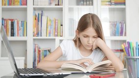Student Girl Reading Book, Young Child Studying in School Library, Adolescent Kid Reads, Teenager Learning in Classroom Education - Powered by Shutterstock - Get 15% off with code: PIKWIZARD15