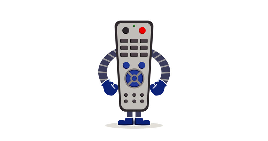 Animated footage of a electronic remote control
