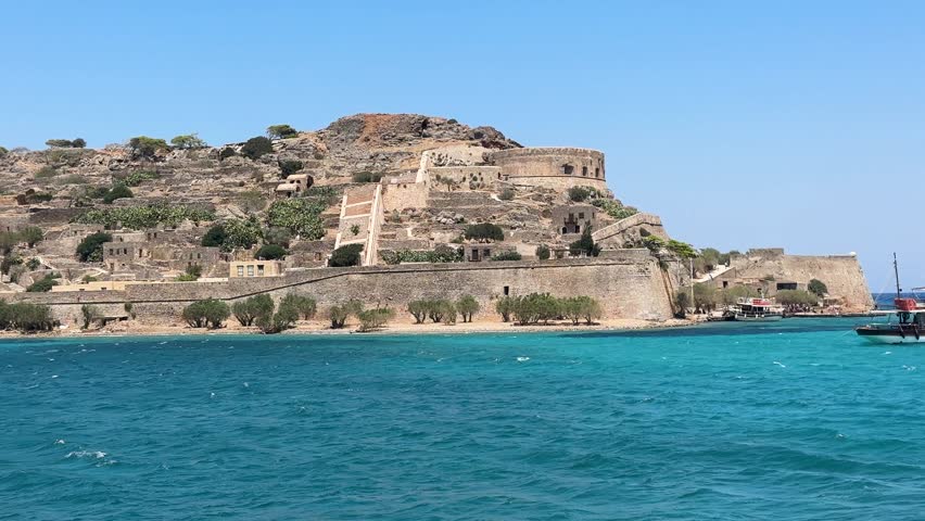 Elunda landscape, island of Spinalonga, Crete, Greece