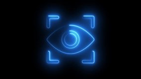 Neon blue digital eye scanning animation for cybersecurity and biometric technology concepts iris - Powered by Shutterstock - Get 15% off with code: PIKWIZARD15