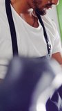 Slow motion of mechanic using digital tablet in workshop 4k - Powered by Shutterstock - Get 15% off with code: PIKWIZARD15