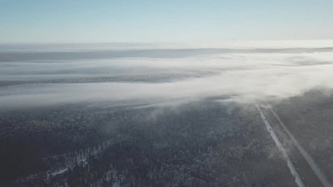 Drone Turns Sideways While Flying High above