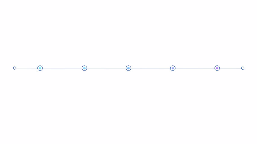 Program testing lifecycle linear timeline infographics animation. Planning project development. Environment setup for execution. Outline icons diagram animated 5 steps circles. HD video