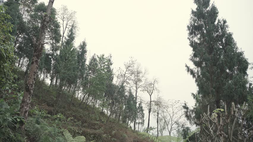 The natural beauty of the cloudy skies of the hilly region
