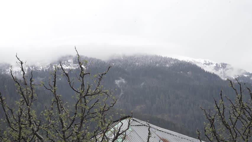 Time lapse of mountain and clouds