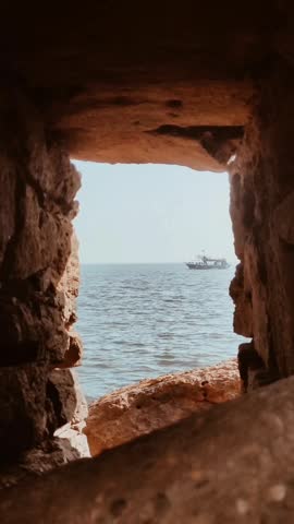 Fishing boat passing from do darya, Karachi Pakistan.