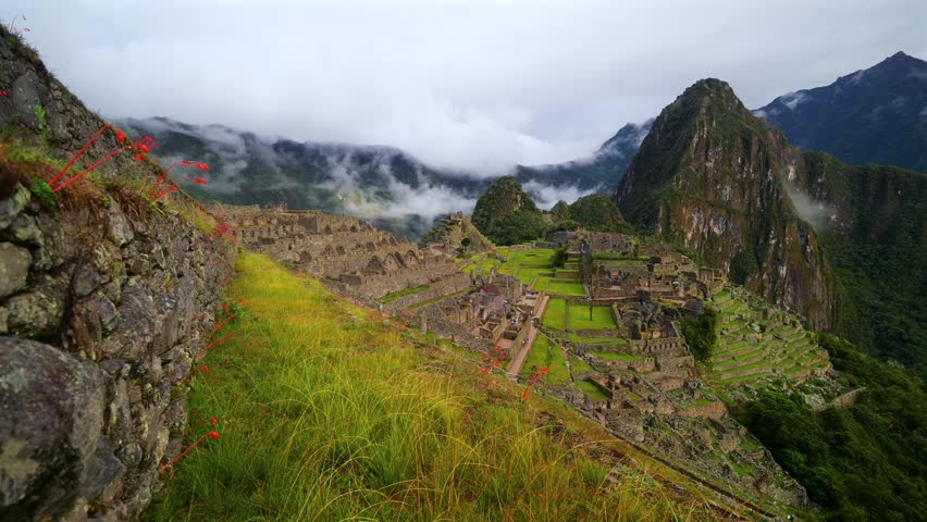 Machu Picchu terrace layers Peru
